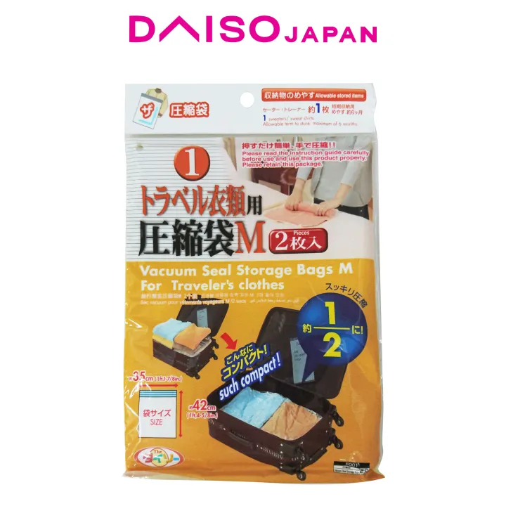 Daiso Medium Vacuum Seal Storage Bag Lazada PH