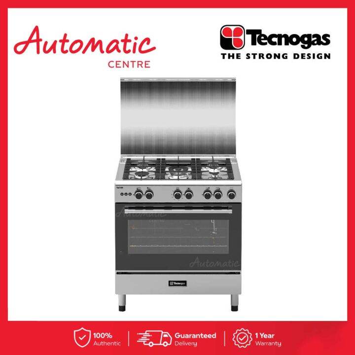 Tecnogas TFG8050CRVSSC 80cm Cooking Range with 5Gas Burner 102 Liters