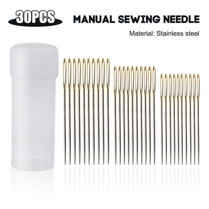 30pcs-30pcs-large-eye-cross-stitch-needles-with-threader-diy-cross-stitch-embroidery-needlework-threading-needle-hand-sewing-tools