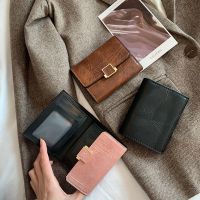 【CC】 Short Wallet Leather Small Purse Female Fashion Multi-Card Card Holder Coin Multi-functional Clutch
