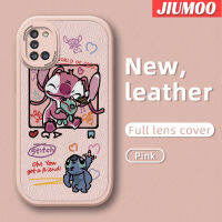 JIUMOO เคสโทรศัพท์ M31 M31 A31แบบปลอกสำหรับ Samsung เคสโทรศัพท์ลายการ์ตูนสีชมพูสติทช์ดีไซน์ใหม่มอนสเตอร์นุ่มหนังฝาปิดด้านหลังเลนส์เต็มเคสป้องกันกล้องเคสกันกระแทก