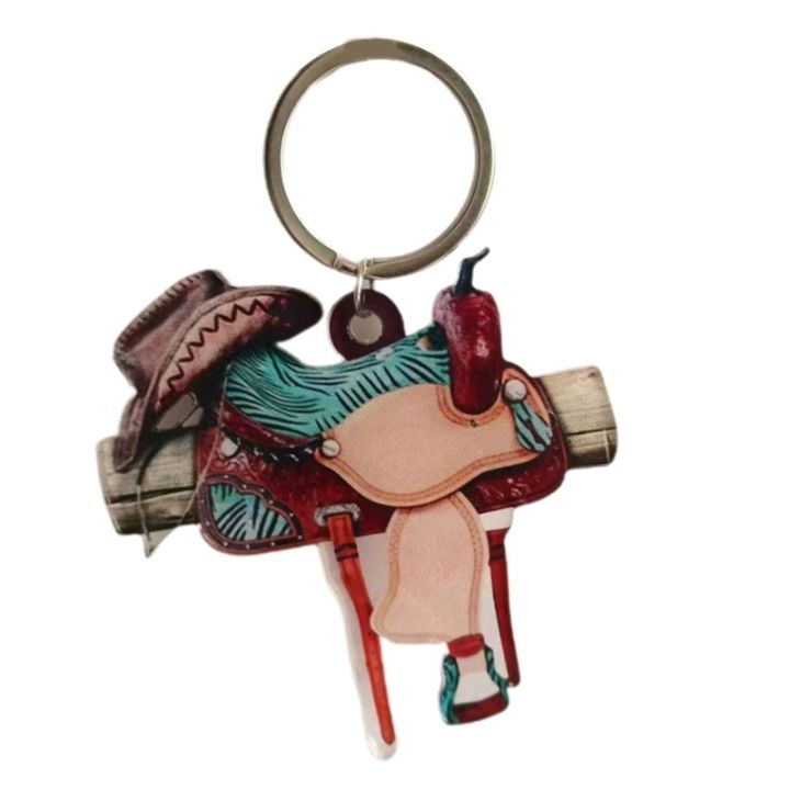 blg-saddle-acrylic-pendant-keychain-for-horses-lover-western-cowboys-for-home-decor-car-rearview-mirror-pendant-july