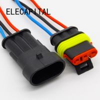 [HOT] 3 Pin Way Sealed Waterproof Electrical Wire Connector Plug Set auto connectors with cable