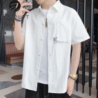 JK Court ShoMen เสื้อเชิ้ตแขนสั้นลำลองแจ็คเก็ตทรงหลวม [M-3XL]