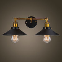 Modern Vintage Industrial Loft Metal Double Rustic Sconce Wall Light Lamp Indoor Lighting For Living Room Bedroom