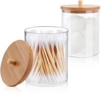 【jw】☃  Cotton Swabs Storage Holder Transparent Makeup Jewelry Organizer