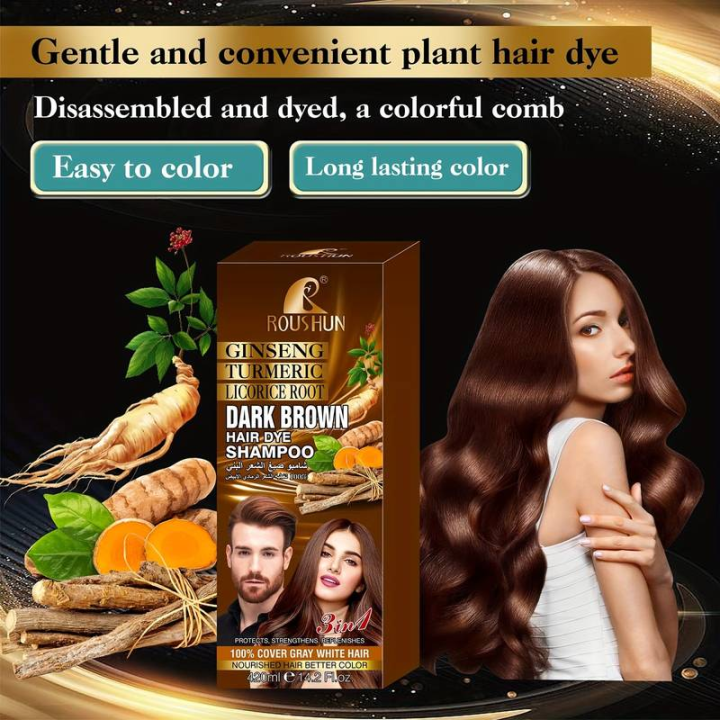 NO.1 TRENDING Roushun Hair Dye | Shampoo | Hair Care | Cover Gray White ...