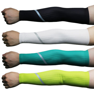 Size S-XL Summer Men Women Reflective Cycling Sleeves Arm Warmers Sun Uv Protection Breathable Running Compression Arm Sleeves