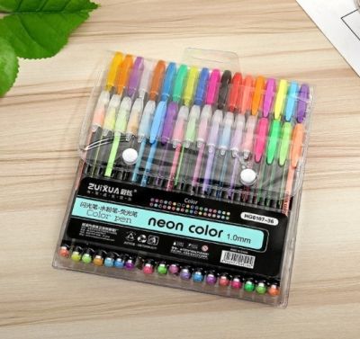 ปากกาเจล Neon Color 36 สี   มาแล้วจ้า ปากกา Neon color pen  สีคุณภาพดี เขียนลื่น