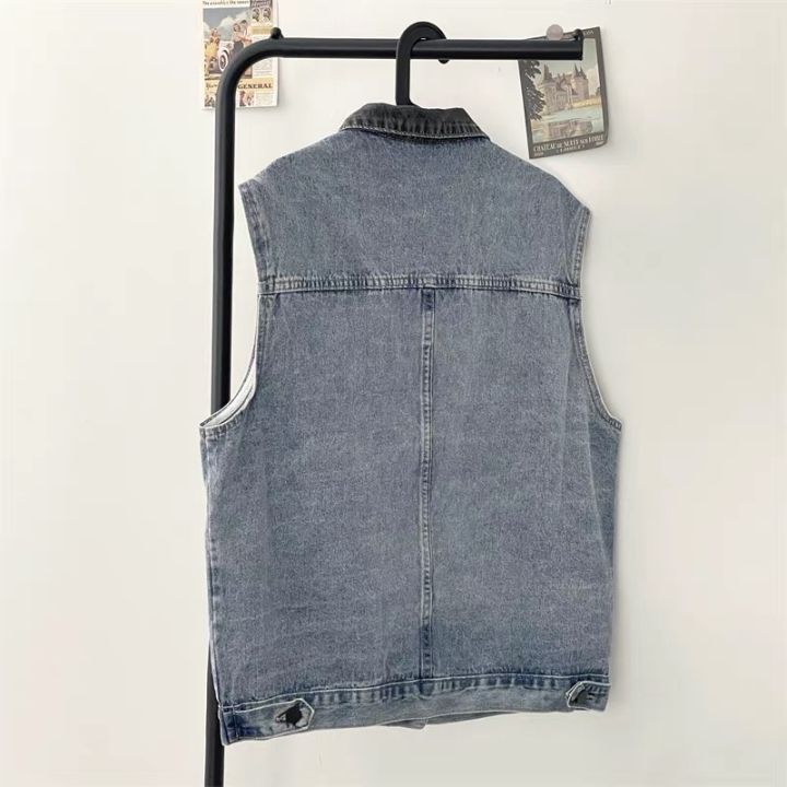 พร้อมส่ง-mno-9-vest-j112-เสื้อกั๊กชาย-เสื้อกั๊กยีนส์-คาร์โก้-ทรงหลวม-เสื้อกั๊กแฟชั่น