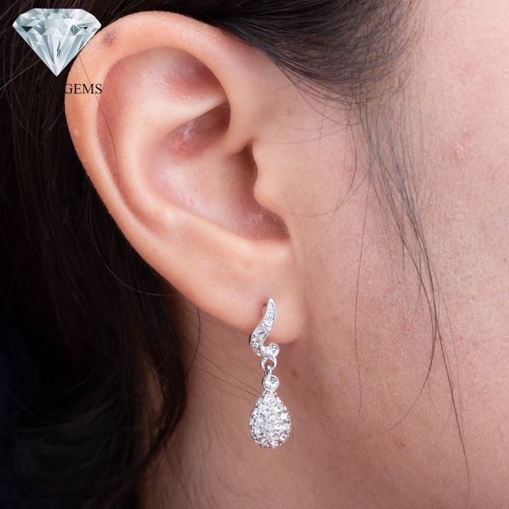 malai-gems-ต่างหูเพชร-เงินแท้-silver-925-เพชรสวิส-cz-เคลือบทองคำขาว-รุ่น11011410-แถมกล่อง-ต่างหูcz-ต่างหูเงินแท้