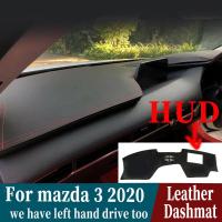 สำหรับ Mazda 3 Mazda3 Axela Bp 2019 2020 2021หนัง Dashmat แผ่นคลุมแผงหน้าปัดรถยนต์พรมกันลื่นพรมรถจัดแต่งทรงผมอุปกรณ์เสริม