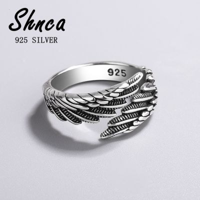 【CC】 925 Sterling Feather Thai Rings Female Bague LR039