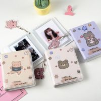 3-inch Coffee Color Bear Photo Album Cartoon Mini PP Insert Photo Holder Mini Photo Album ID Card Collect Book Idol Kpop Album