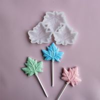 New 3-chamber maple leaf silicone lollipop mold epoxy resin candy mold cake decoration tools kitchen accessories oven Bread Cake  Cookie Accessories