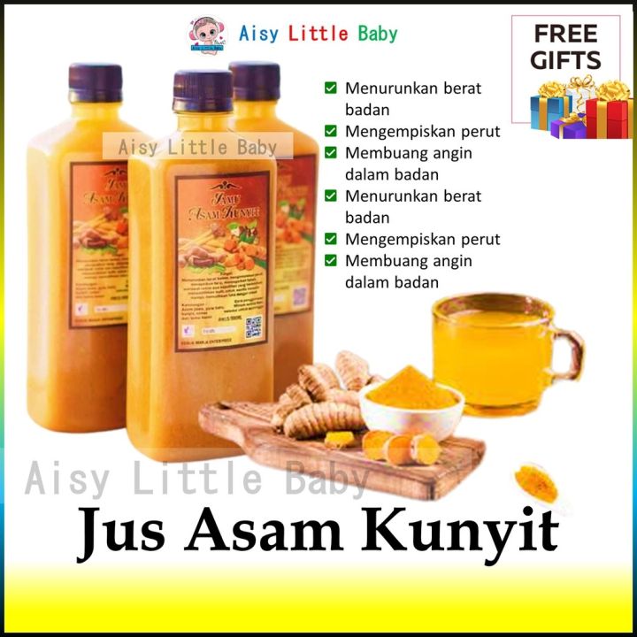 Jamu Asam Kunyit 🎁 Jus Asam Kunyit 500ml Air Berpantang Buang Angin Kempis Perut Lazada 7773