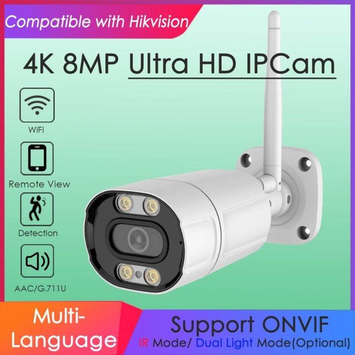 IMX415 4K 8MP Wifi Wireless IP Camera Hikvision Compatible Full Color ...