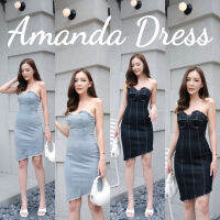 Amanda Dress เดรสผ้ายีนส์ยืดพรีเมี่ยม ซิปซ่อนด้านหลัง ใส่แล้วหุ่นเป๊ะ ใส่สบาย ไม่แข็งไม่รั้ง