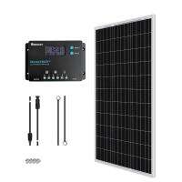 Monocrystalline Solar Starter Kit 100W 12V พร้อมตัวควบคุมเครื่องชาร์จ10A