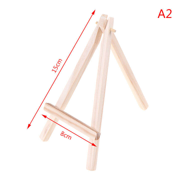 Zqyikzw] Mini Bằng Gỗ Giá Ba Chân Giá Vẽ Trưng Bày Tranh Đứng Giữ Thẻ Vải |  Lazada.Vn