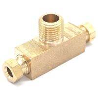 1/8 BSPP M8 M10 Thread Male -Fit 4mm/6mm Tube O.D Tee Brass Oil Pipe Fitting For Lube Tubing