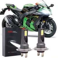 หลอดไฟฮาโลเจน LED 6000K สีขาว แบบเปลี่ยน สําหรับ Kawasaki Ninja 1000 650 300 2011-2015 ZX10R ZX6R 2003 2004-2016 2 ชิ้น