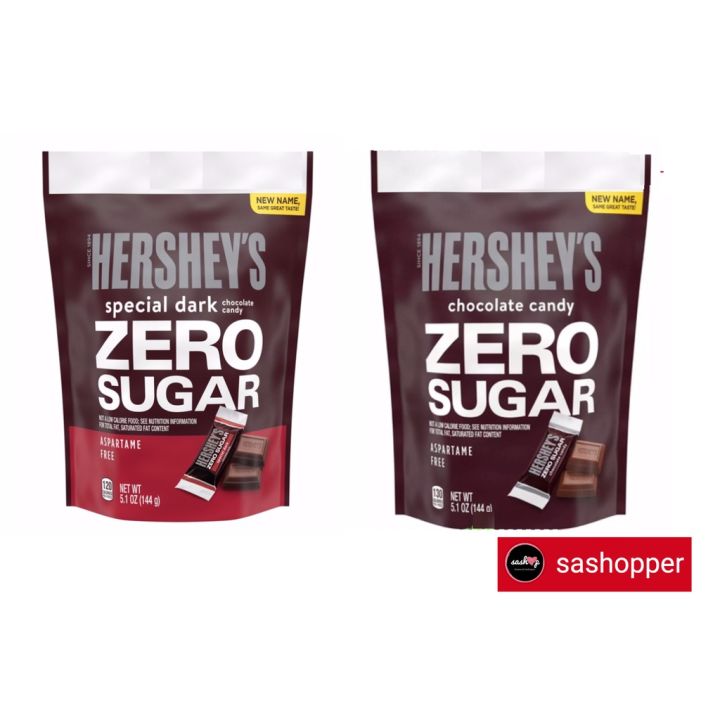 ♙HERSHEYS Zero Sugar Sugar Free Special Dark Candy Chocolates 85 grams ...