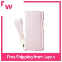 Elecom Raku-Raku Smartphone (F-52B) Leather Case Notebook Type Enchantee with Magnet Strap Pink PM-F213PLFJM3PN