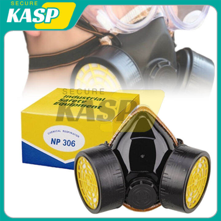 NP306 High Quality Dual Filter Respirator Chemical Gas Mask Dust Masks ...