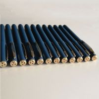 【living stationery】 ปากกาโรลเลอร์บอลปากกาสีเจลสีดำสีน้ำเงิน12ชิ้นปากกาหัวเล็กลายมือชื่อในสำนักงานขนาด0.7มม. ปากกาเรซิ่นเขียนลื่นหมึกขนาดใหญ่