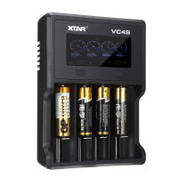 แบตเตอรี่ VC4S ที่ทนทานเครื่องชาร์จ LCD สำหรับ18650 Li-Ion Ni-MH 4-Bay W สาย USB ตัดไฟโดยอัตโนมัติเมื่อชาร์จเต็ม