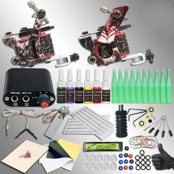 Complete Tattoo Kit Coil Tattoo Machine Set Tattoo Power Supply