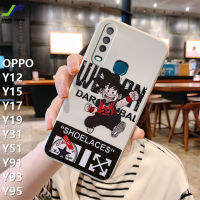 JieFie เคสโทรศัพท์การ์ตูนแอนิเมชัน,เคสโทรศัพท์สำหรับ VIVO Y12 / Y15 / Y17 / Y19 / Y31 / Y51 / Y91 / Y93/Y95ฝาครอบโทรศัพท์กันกระแทก TPU นิ่มสี่เหลี่ยมลายลูฟี่