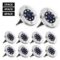 【LZ】▥✚♕  20LED Solar Jardim Luzes Outdoor Pátio Disco Enterrado Luzes In-Ground Paisagem Iluminação Para Gramado Pátio Caminho Quintal Deck Passarela