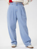 Cider Denim High Waist Pleated Wide Leg Jeans With Belt Curve &amp; Plus