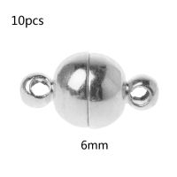 10Pcs สแตนเลส Ball Shape แม่เหล็กตัวแปลงสายรัดแม่เหล็กสำหรับเครื่องประดับทำ