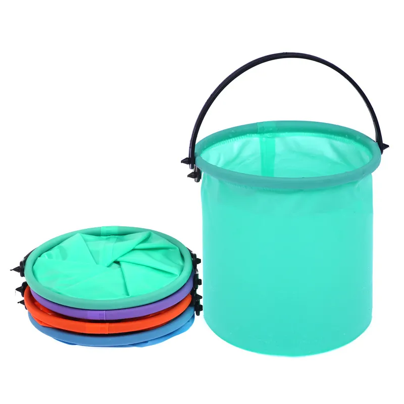 Beach Sand Play Bucket Toy Folding Collapsible Bucket Gardening Tool  Outdoor Sand Pool Play Tool Toy Kids Summer Favor