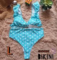 ? NATRADA BIKINI ชุดว่ายน้ำแฟชั่น ทูพีซ มือหนึ่ง ชุดว่ายน้ำลายจุด พร้อมส่งจากไทย SIZE L