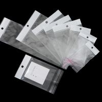 ❈ 100Pcs Opp Bag Self Adhesive Clear Transparent Plastic Bags Beads Jewelry Storage Packaging Gift Bag With Hang Hole Pouches