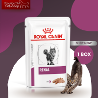 Royal canin cat renal pouch loaf 1 box อาหารแมวโรคไตชนิดเปียก 1 กล่อง 12 ซอง