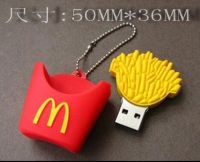 【CW】 Hot Mcdonald french fries usb2.0 usb flash drive girls gift 64g usb flash drive 32g usb flash drive 16g Cartoon gift custom LOGO