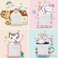 ▣▤ Cartoon Switch Stickers Living Room Bedroom Household Light Switch Decoration Modern Suitable For 8.6x8.6CM Switch Socket