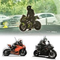 【DT】  hotNewest Car Air Freshener Hanging Auto Rearview Mirror Perfume JDM Racing Motorcycle Style Solid Paper Interior Accessorie