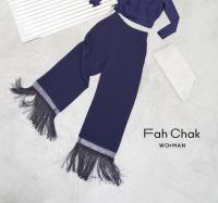 Fah Chak Woman Petra trousers in Navy กางเกงผู้หญิง กางเกงทำงาน กางเกงขายาว กางเกงสีกรม กางเกงสีน้ำเงิน