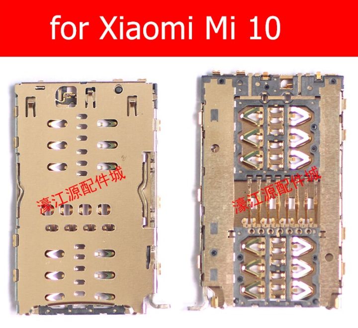 【❖New Hot❖】 nang20403736363 สำหรับ Xiaomi Mi 10ซิมเครื่องอ่านการ์ดช่องเสียบบัตรที่ใส่ถาดปลั๊กคอนเนคเตอร์เปลี่ยนอะไหล่ซ่อม