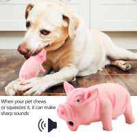 1Pc Cute Rubber Sound Pig Grunting Squeak Latex Pet Chew Toys for Dog Squeaker Chew Training Puppy Supplies Pet Products Toys