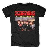 Scorpions Printed Mens Short-Sleeved Scorpion Heavy Metal Hard Rock Pop Commemorative T-Shirt