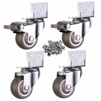 4Pcs Swivel Wheels for Trolley Rubber Feet Caster Baby Crib Bed Wheels Heavy Load Swivel Casters Wheels for Furniture