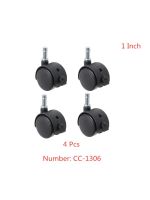 4 Pcs/Lot 1 Inch Small Wheel Nylon Stick Universal With Brake Electrical Caster Furniture Plastic