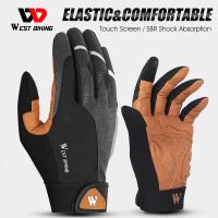 hotx【DT】 WEST BIKING Cycling Gloves Men MTB Road Shockproof Breathable Motorcycle